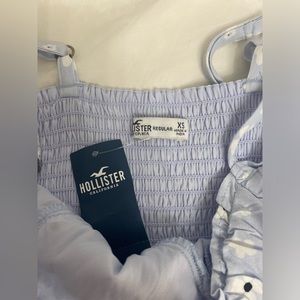 Hollister mini sundress blue with white flowers